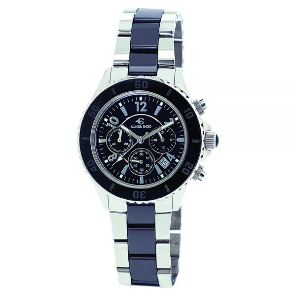 Elmer Ingo Semi Ceramics Chronograph Black (Ladies)