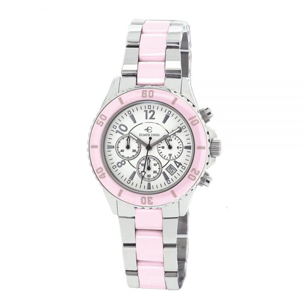 Elmer INgo Semi Ceramics Chronograph XS BW Pink (Ladies)