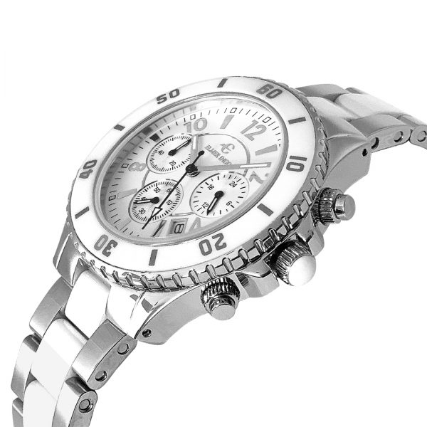 Elmer Ingo Semi Ceramics Chronograph XS BW All White (Ladies)